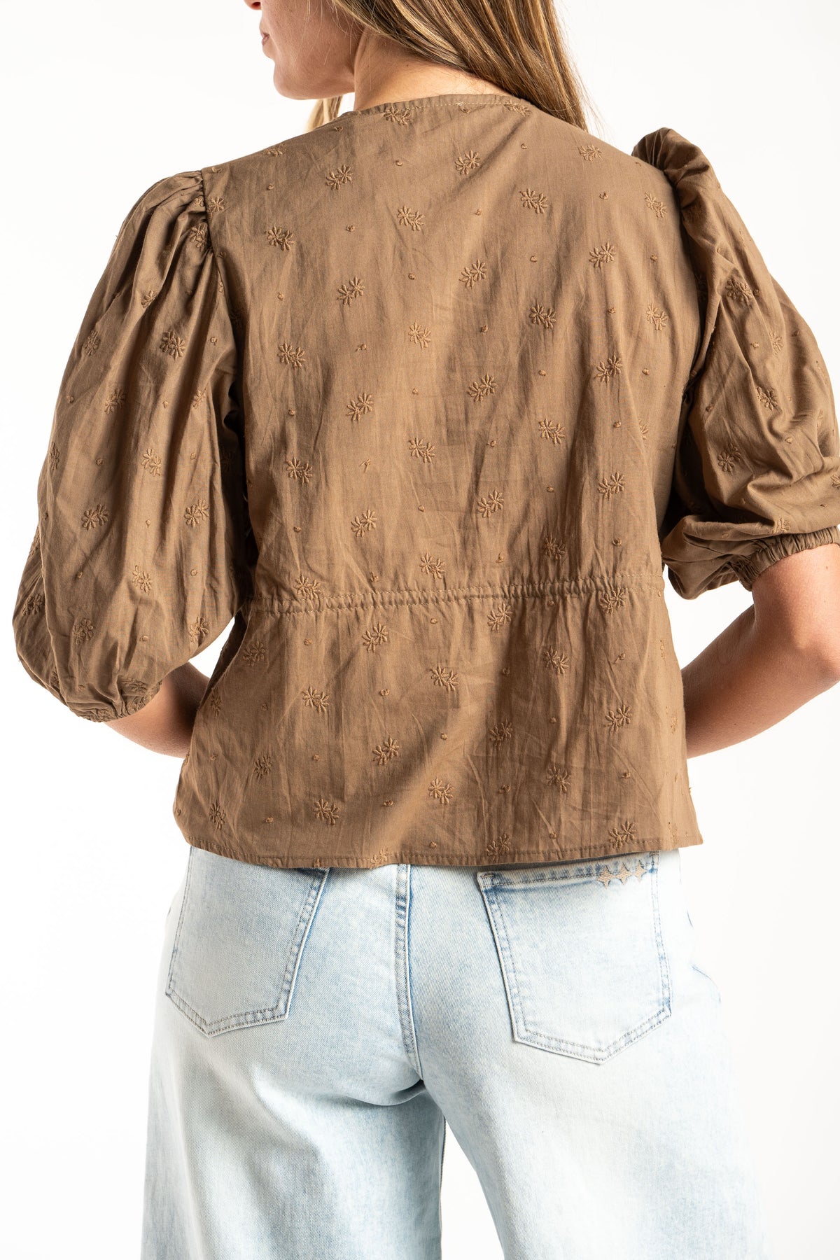 Blusa Broderie - Oliva