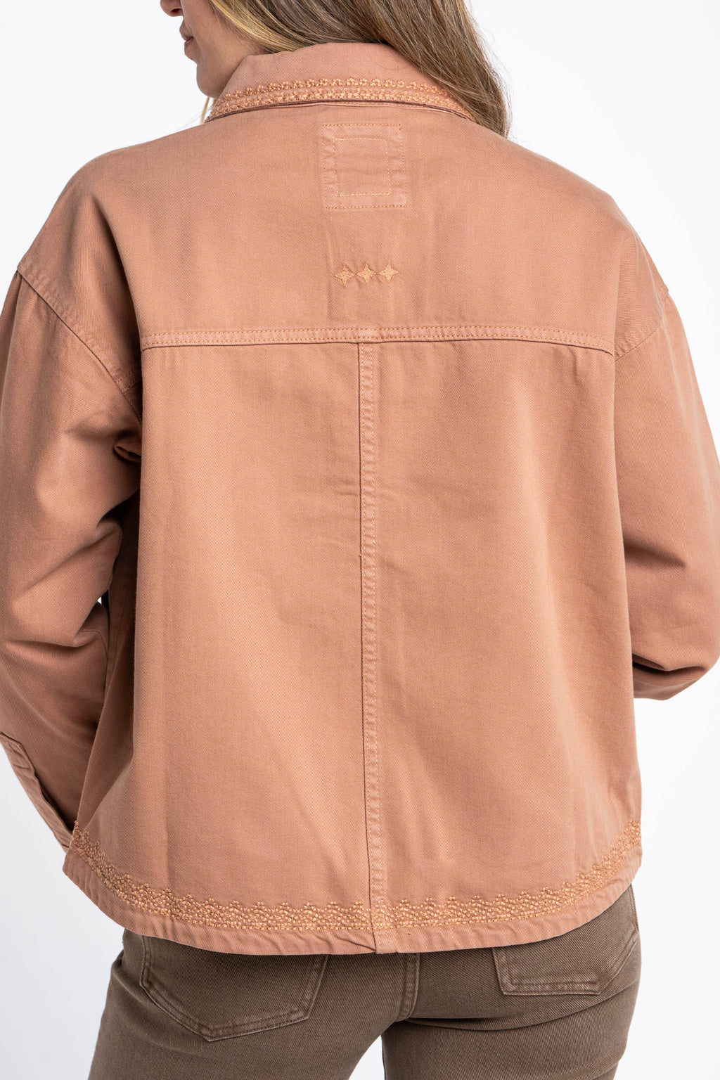 Sobrecamisa Algodão Bordada - Mocha