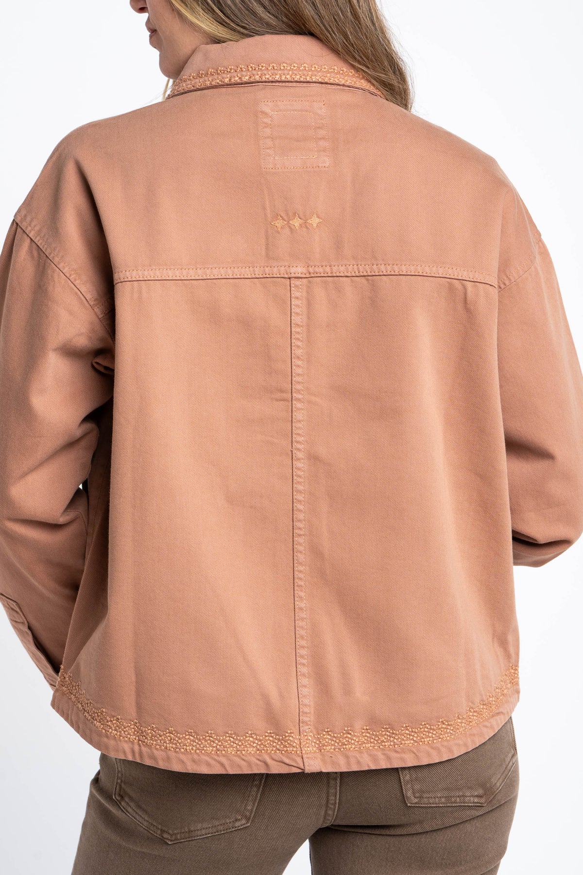 Sobrecamisa Algodão Bordada - Mocha