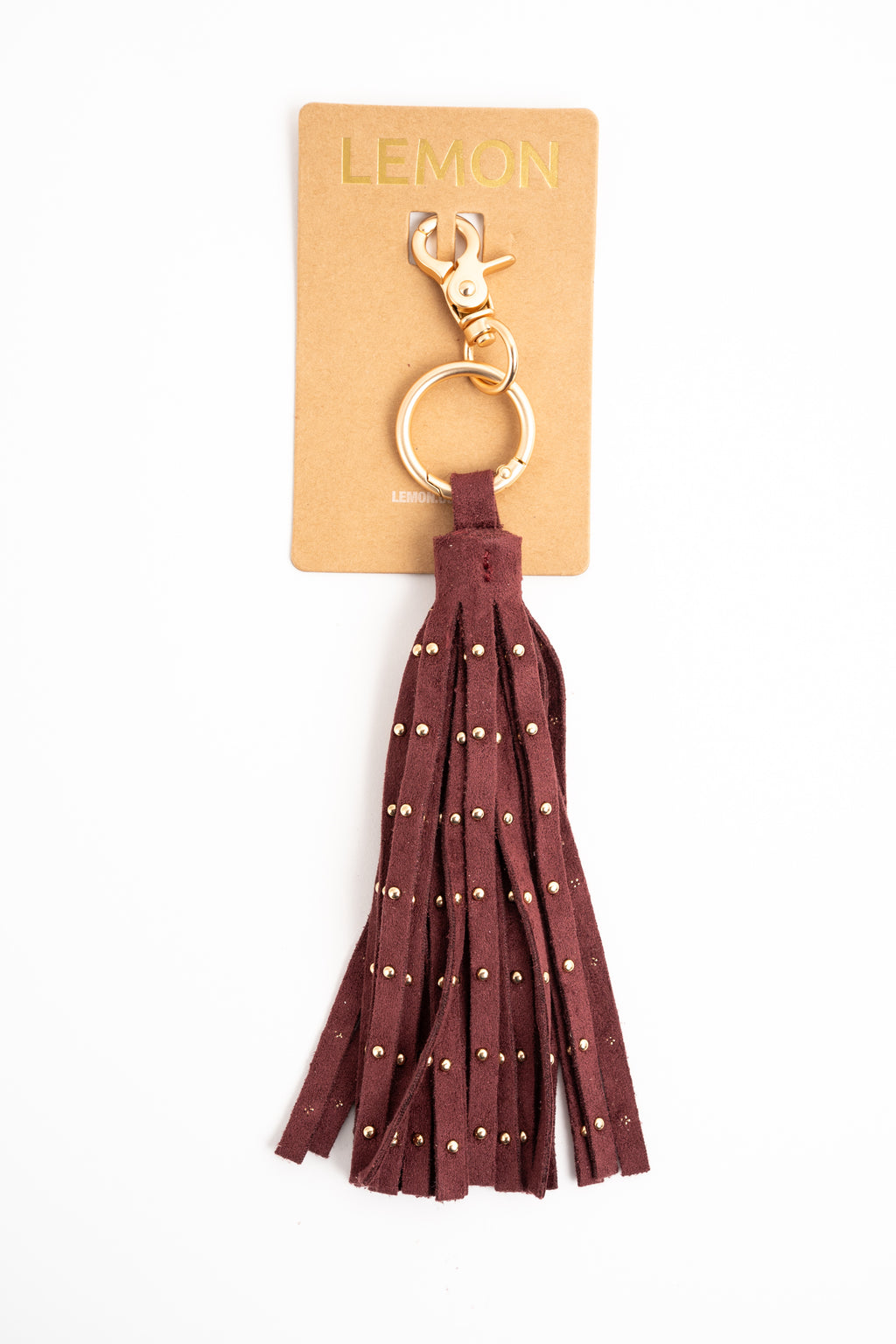Charm Franjas e Tachas Camurça Vegana - Bordô