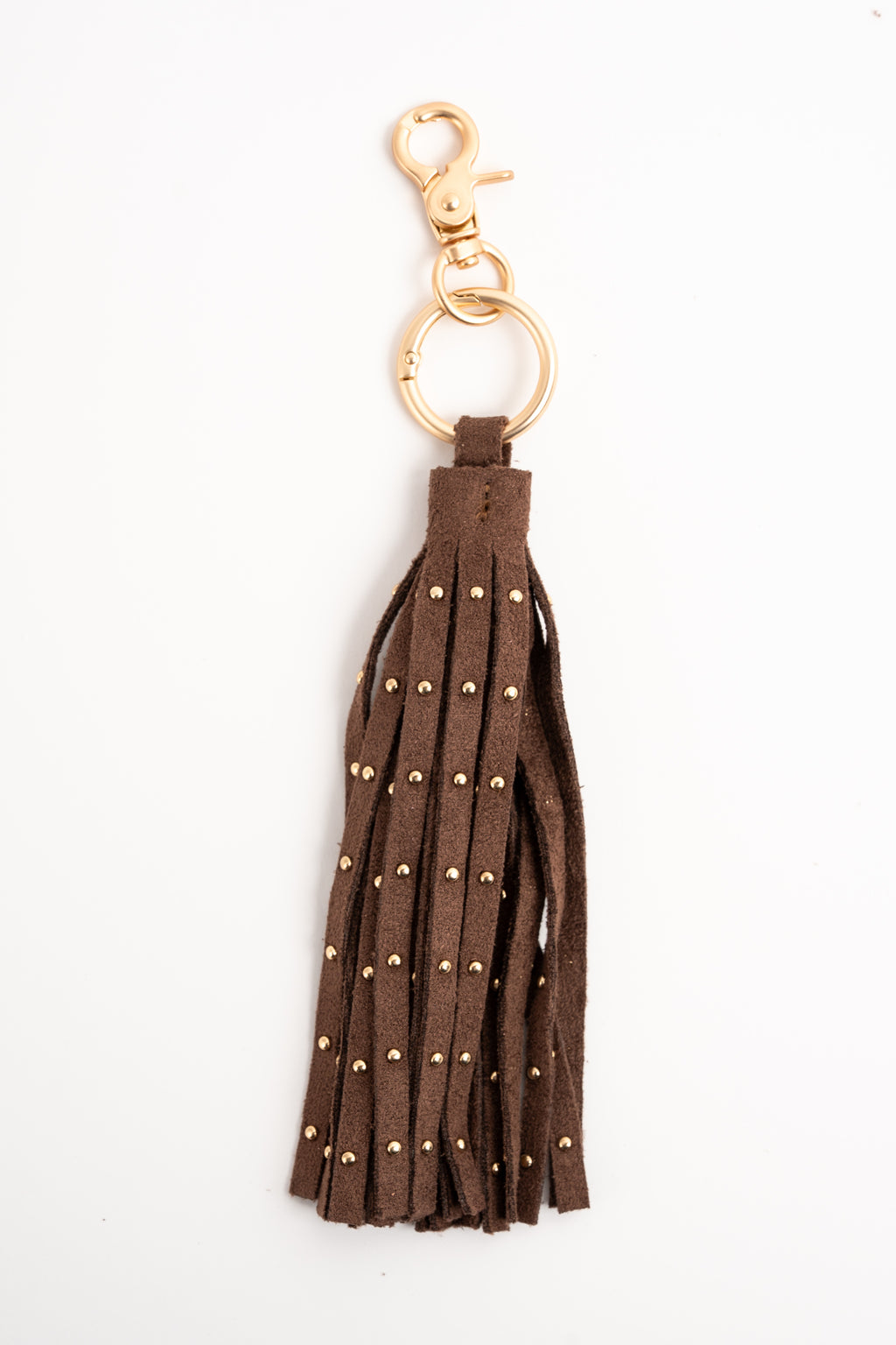 Charm Franjas e Tachas Camurça Vegana - Chocolate