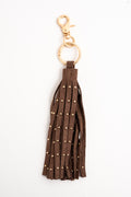 Charm Franjas e Tachas Camurça Vegana - Chocolate