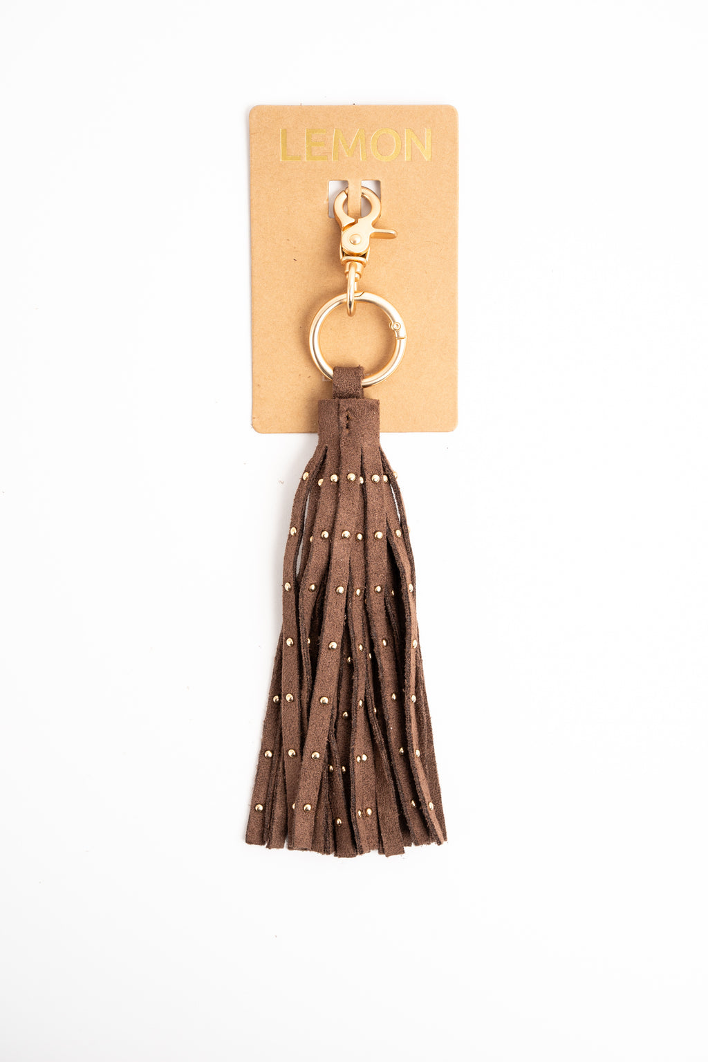 Charm Franjas e Tachas Camurça Vegana - Chocolate