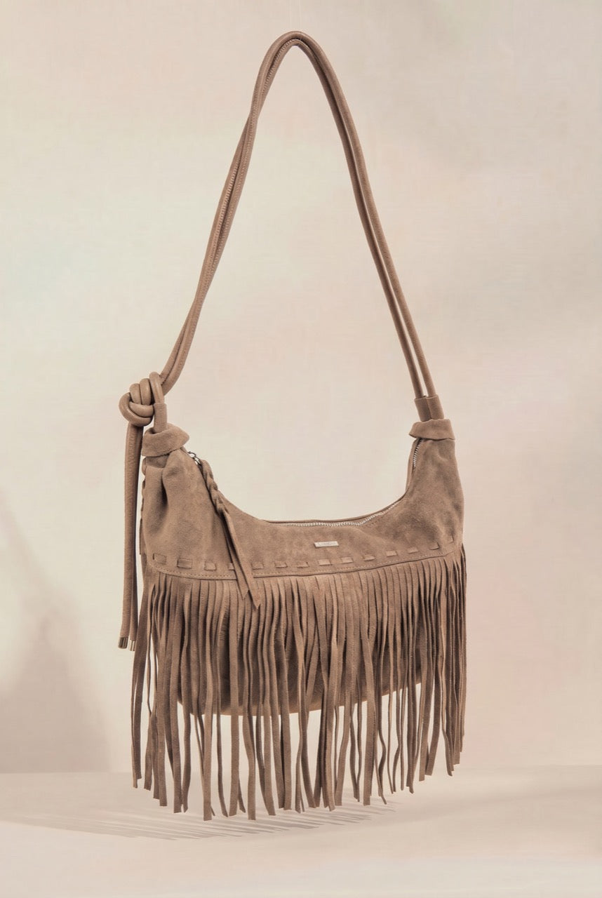 Bolsa Camurça Vegana Franjas