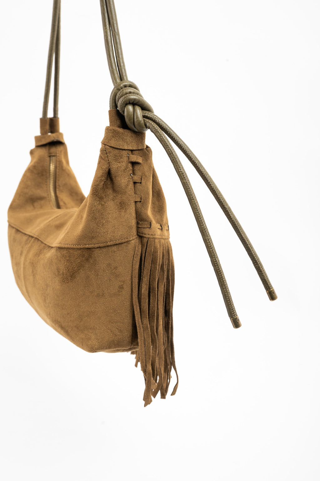 Bolsa Camurça Vegana Franjas