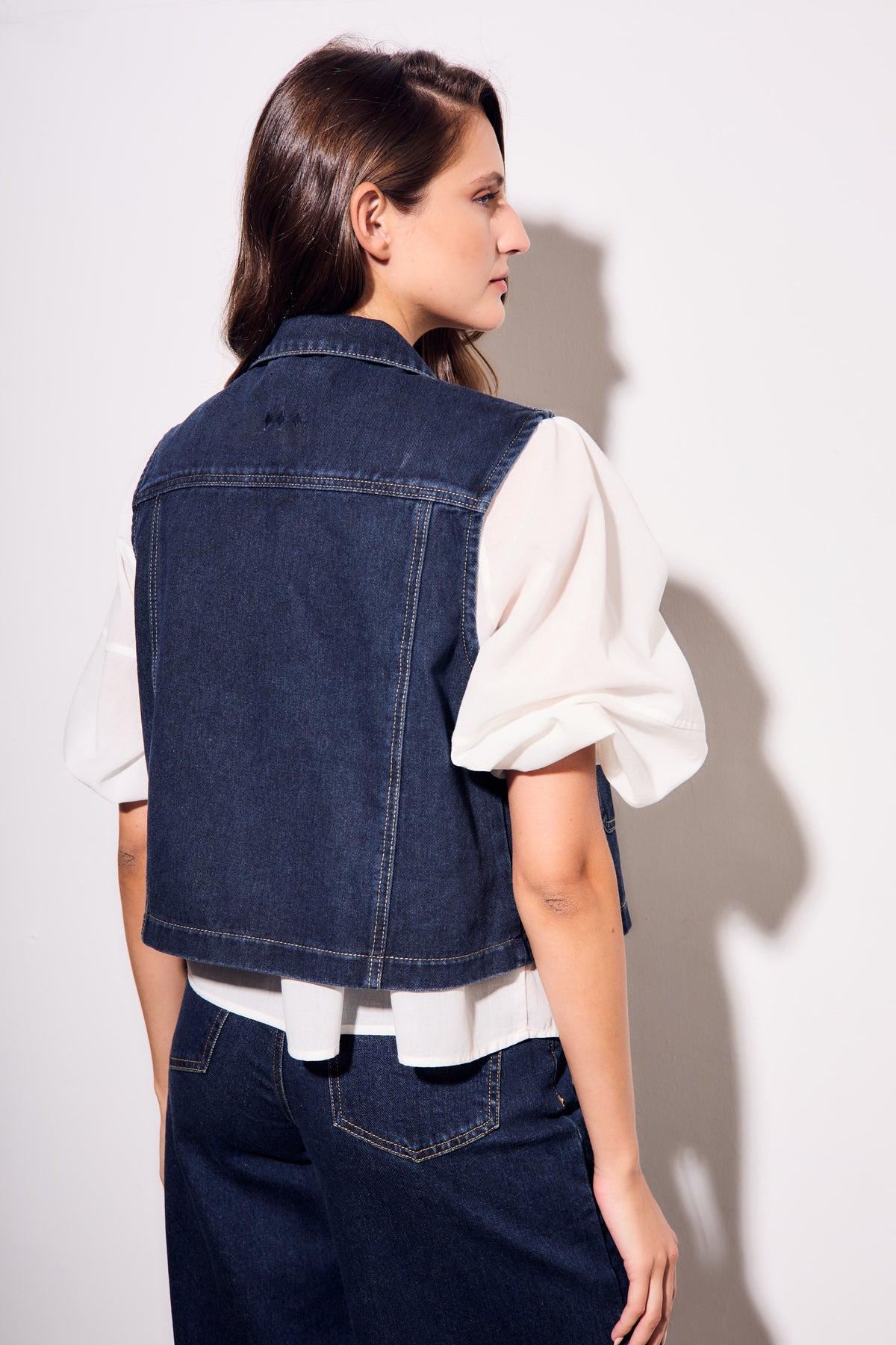 Colete Denim Bolsos - Jean