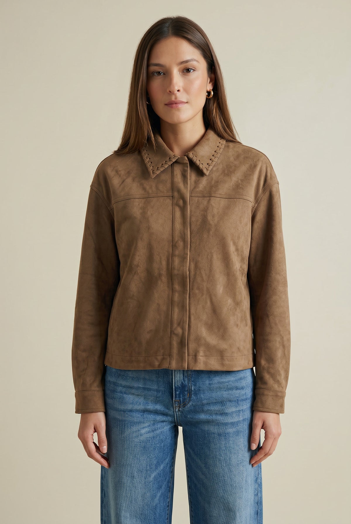 Sobrecamisa de Camurça - Camelo