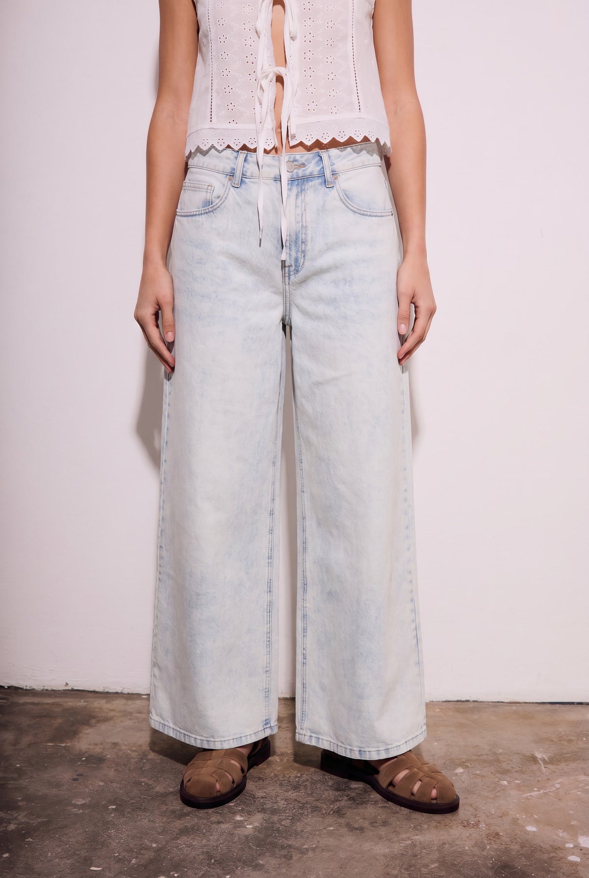 Jeans Perna Longa Lavado - Denim