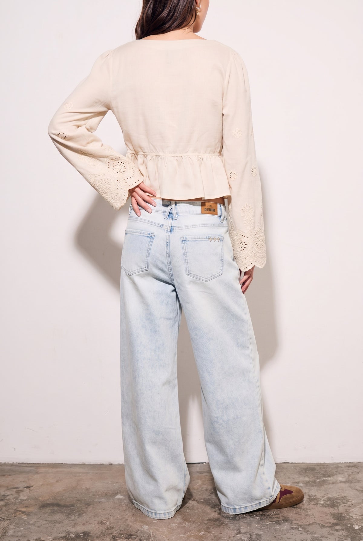 Jeans Perna Longa Lavado - Denim