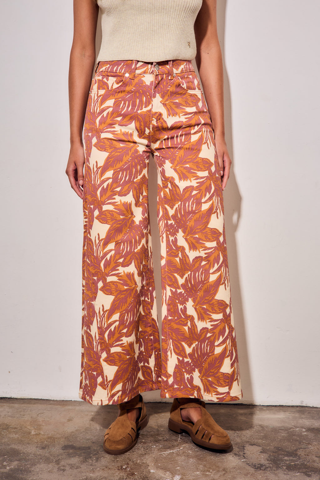 Jeans Wide Leg Estampado