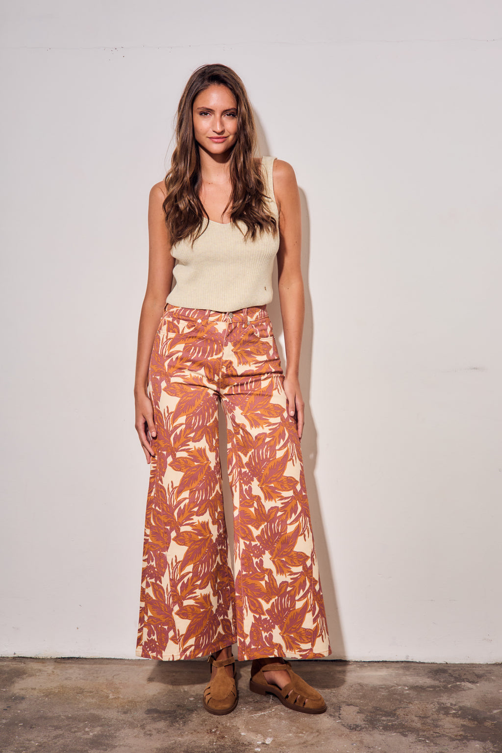 Jeans Wide Leg Estampado