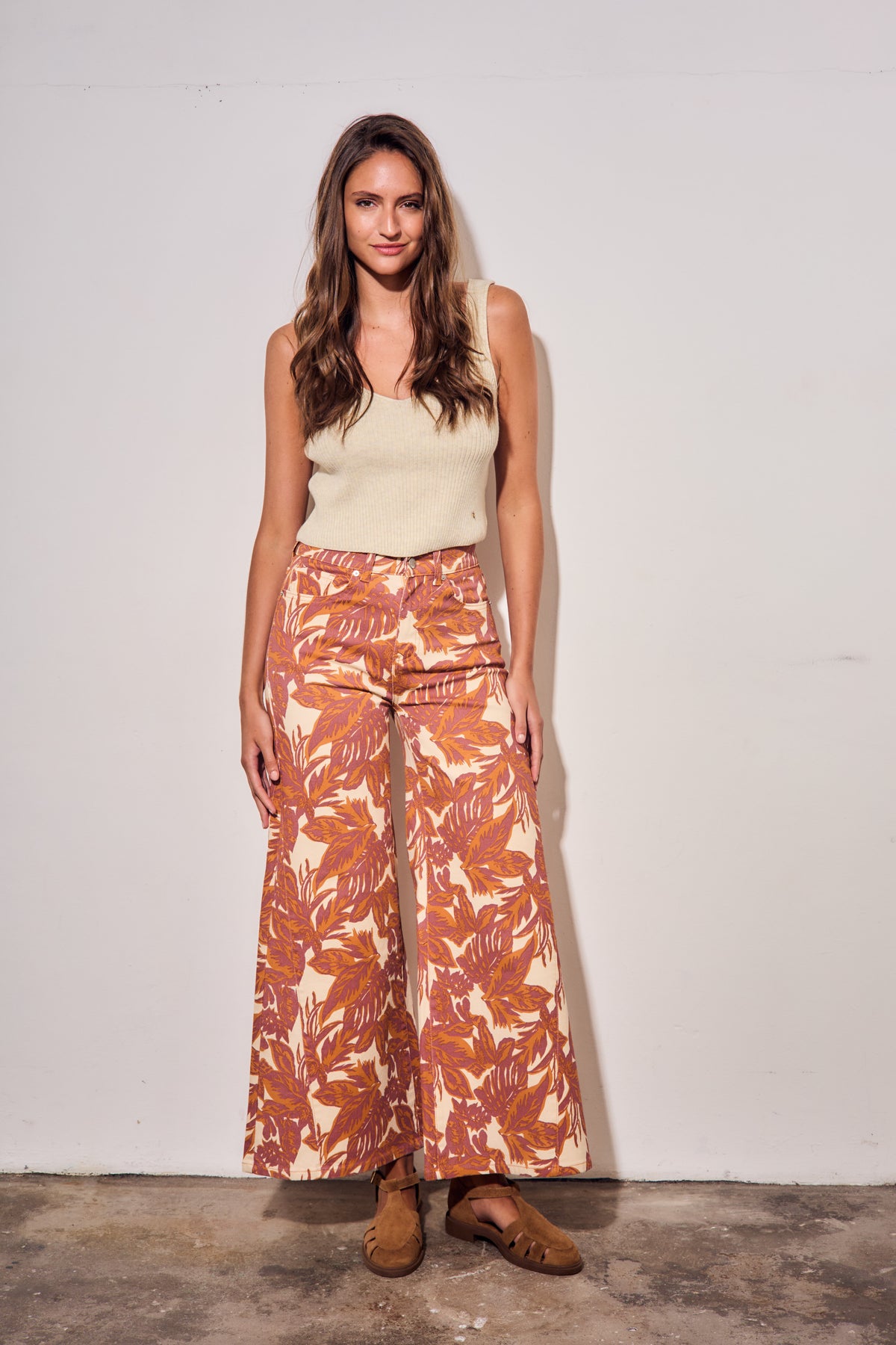 Jeans Wide Leg Estampado