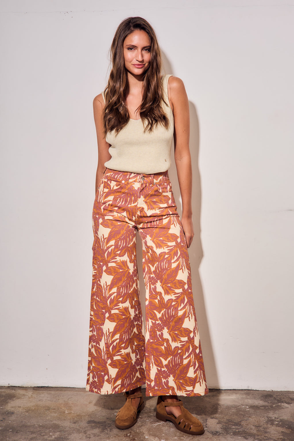 Jeans Wide Leg Estampado