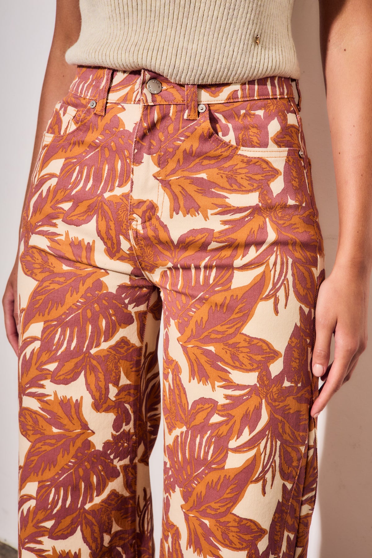 Jeans Wide Leg Estampado