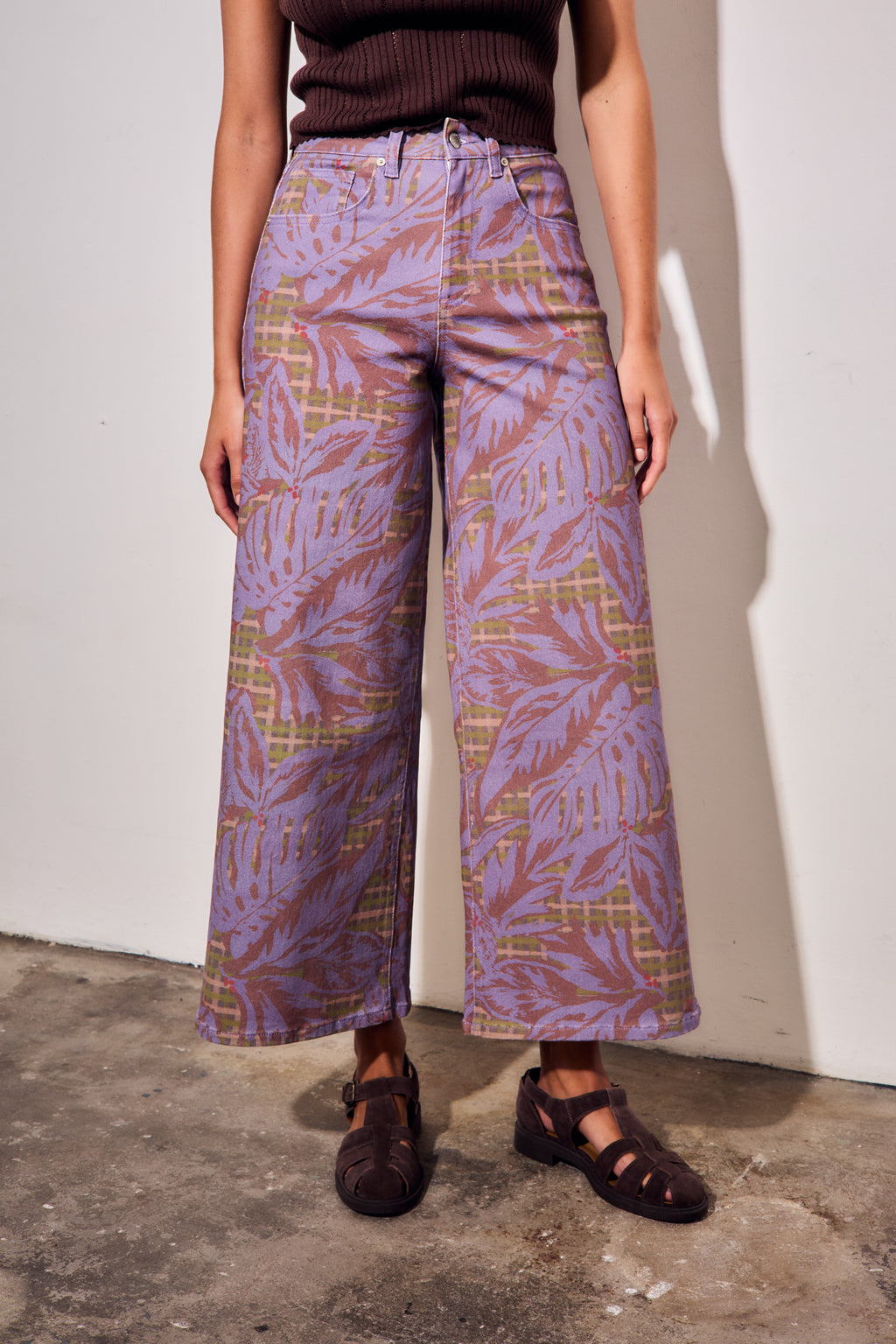 Jeans Wide Leg - Estampado