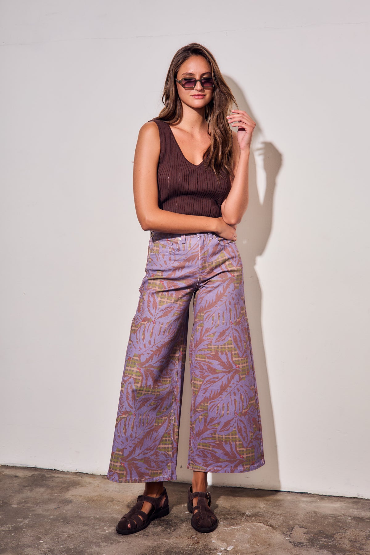 Jeans Wide Leg - Estampado