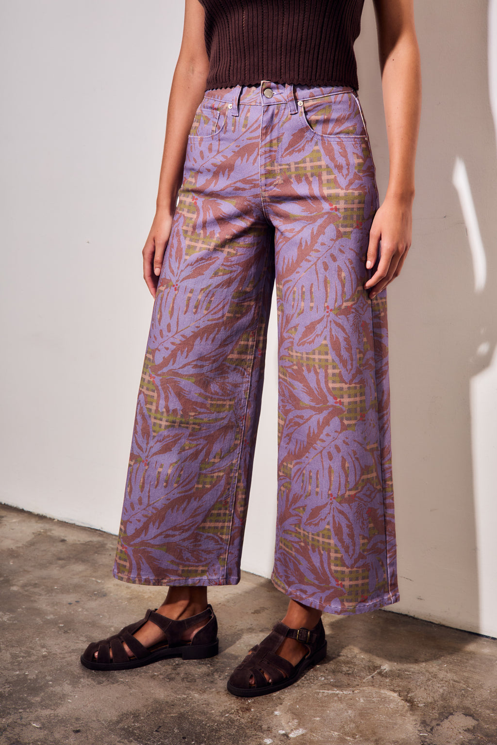 Jeans Wide Leg - Estampado