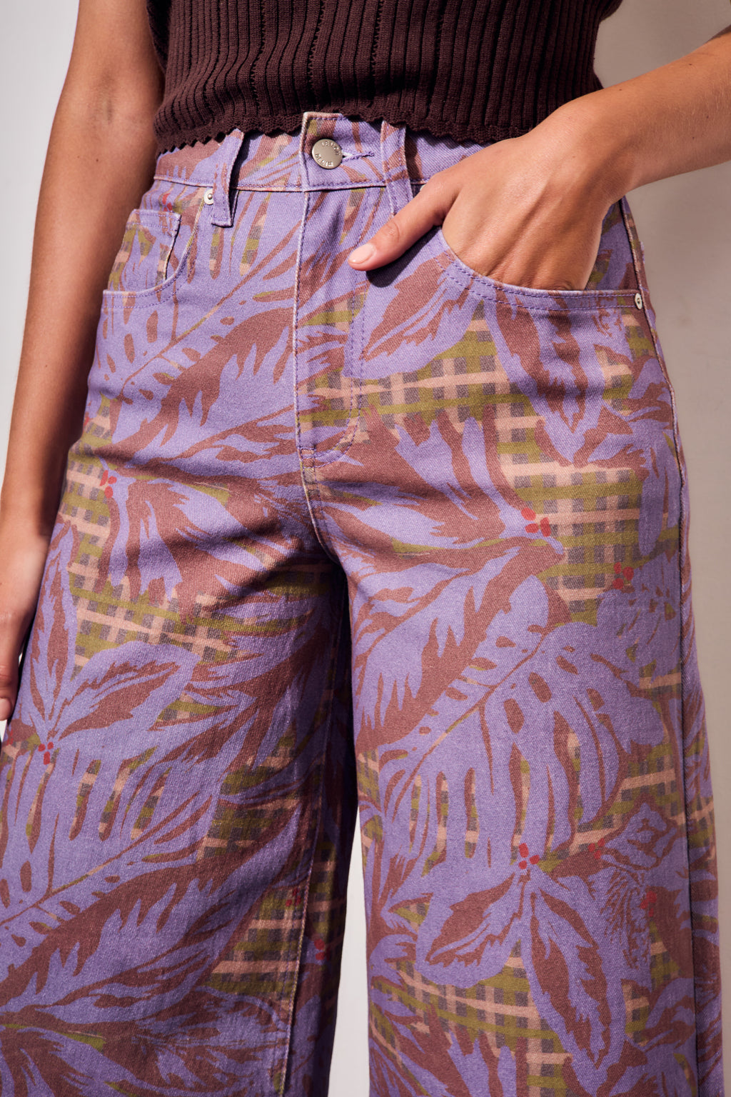 Jeans Wide Leg - Estampado