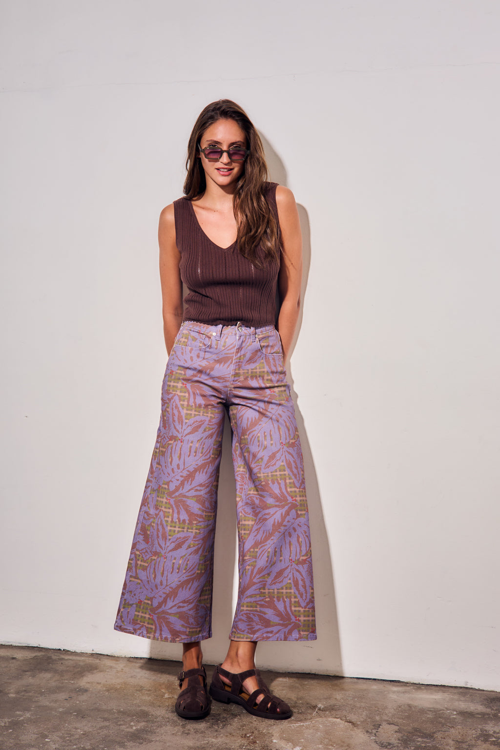 Jeans Wide Leg - Estampado