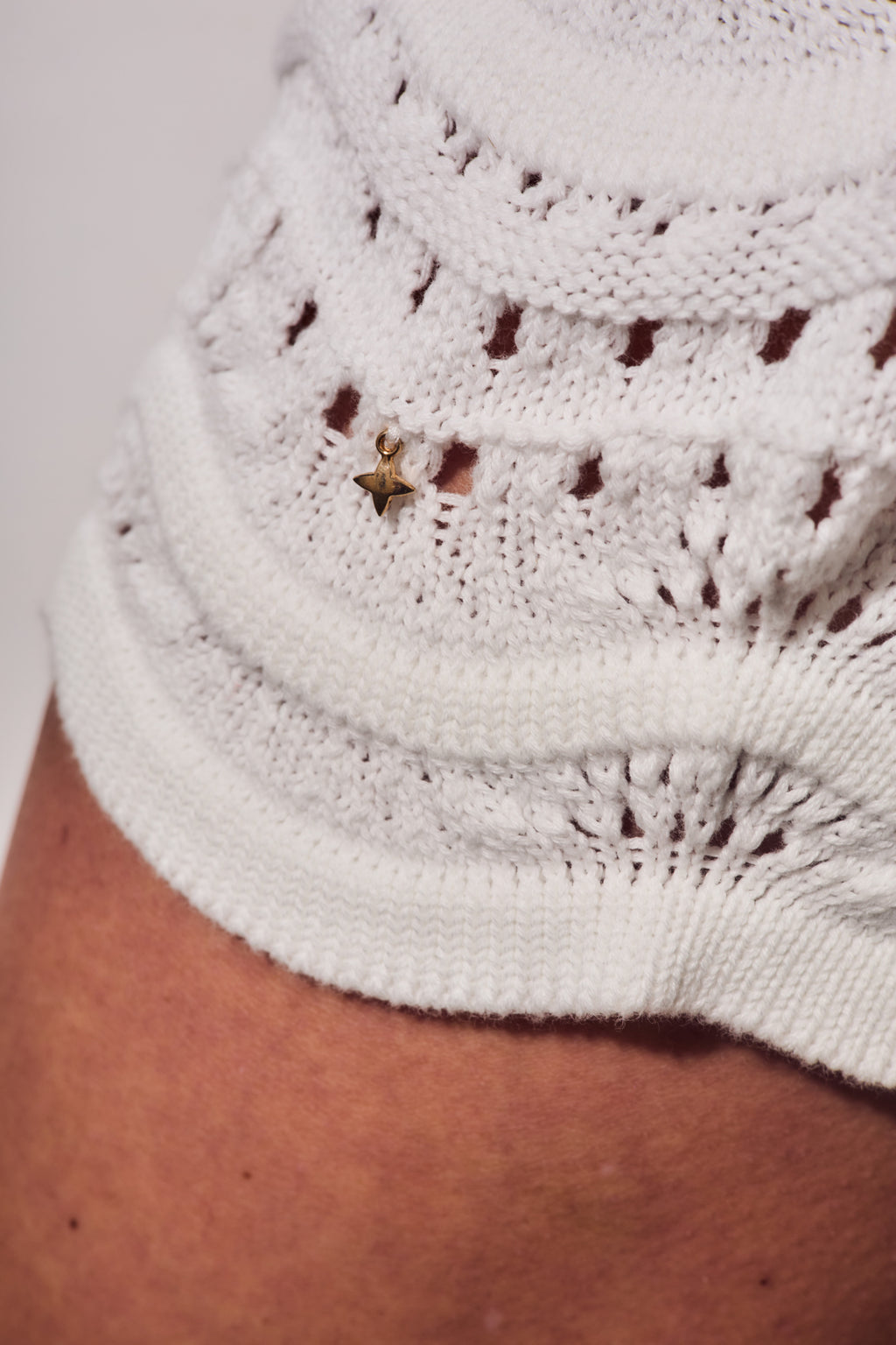 Short de Tricô Texturizado - Pérola