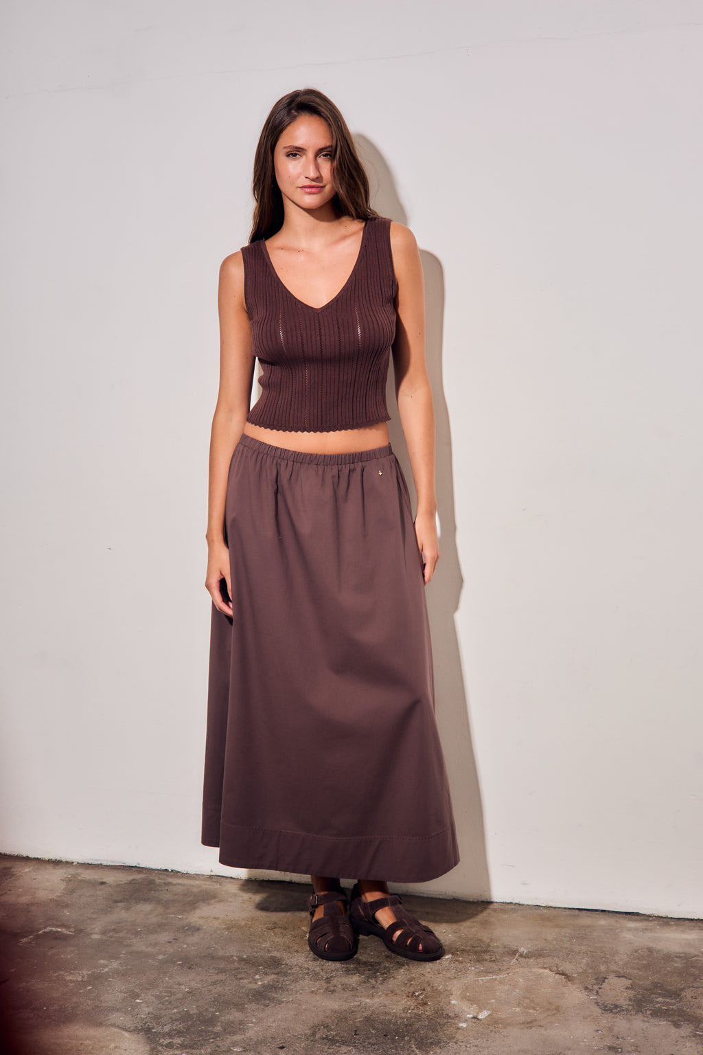 Saia Midi - Chocolate