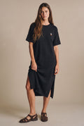 Vestido de Tricô com Bordado - Preto
