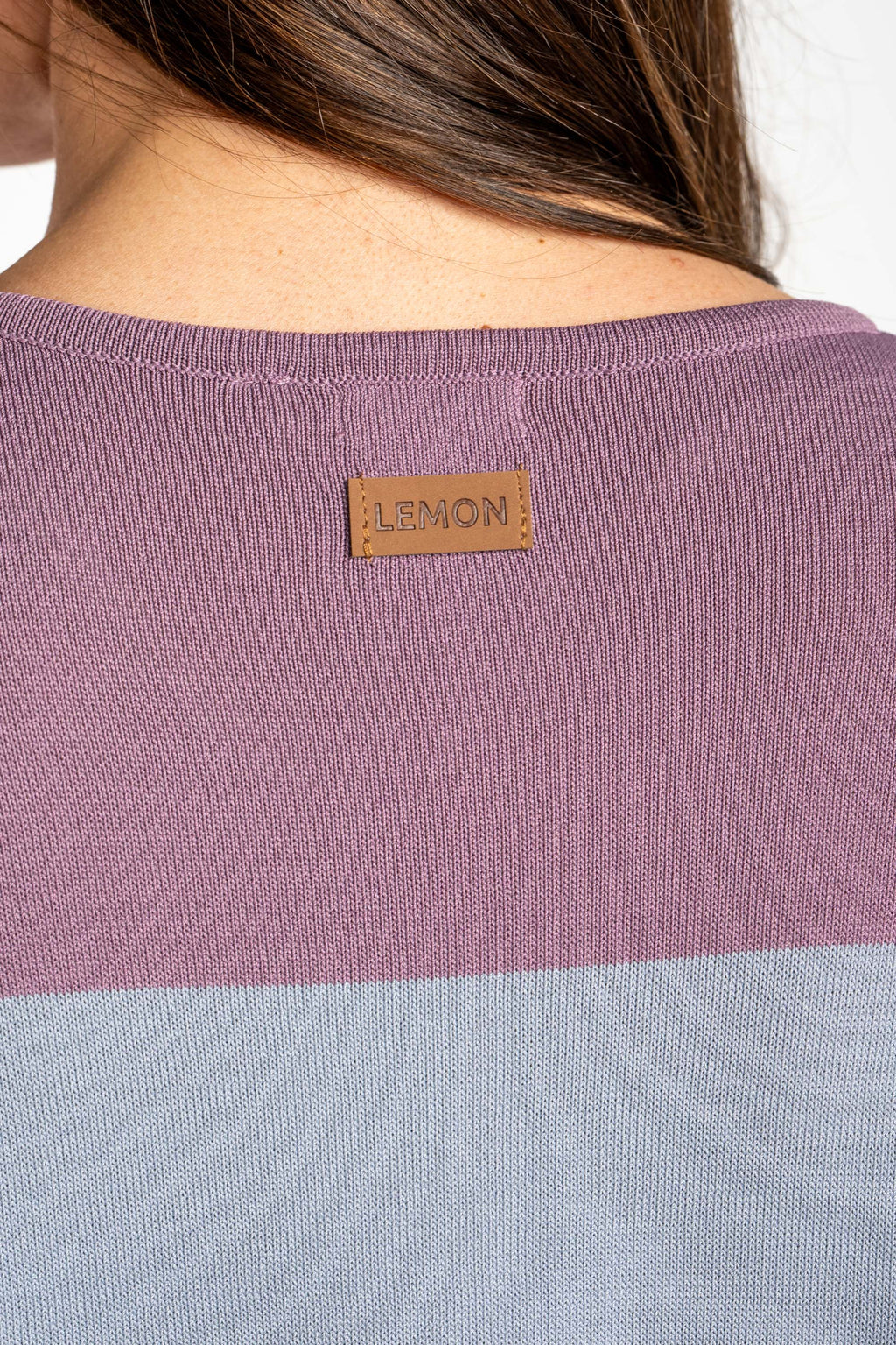 Vestido de Tricô a Listras - Lavanda