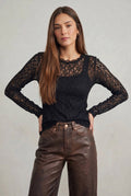 Camiseta Renda - Preto