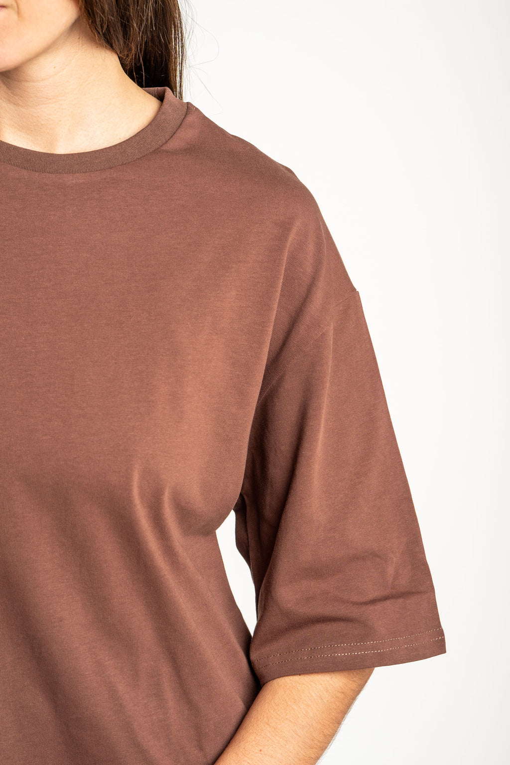 Camiseta Barra Cetim - Marrom