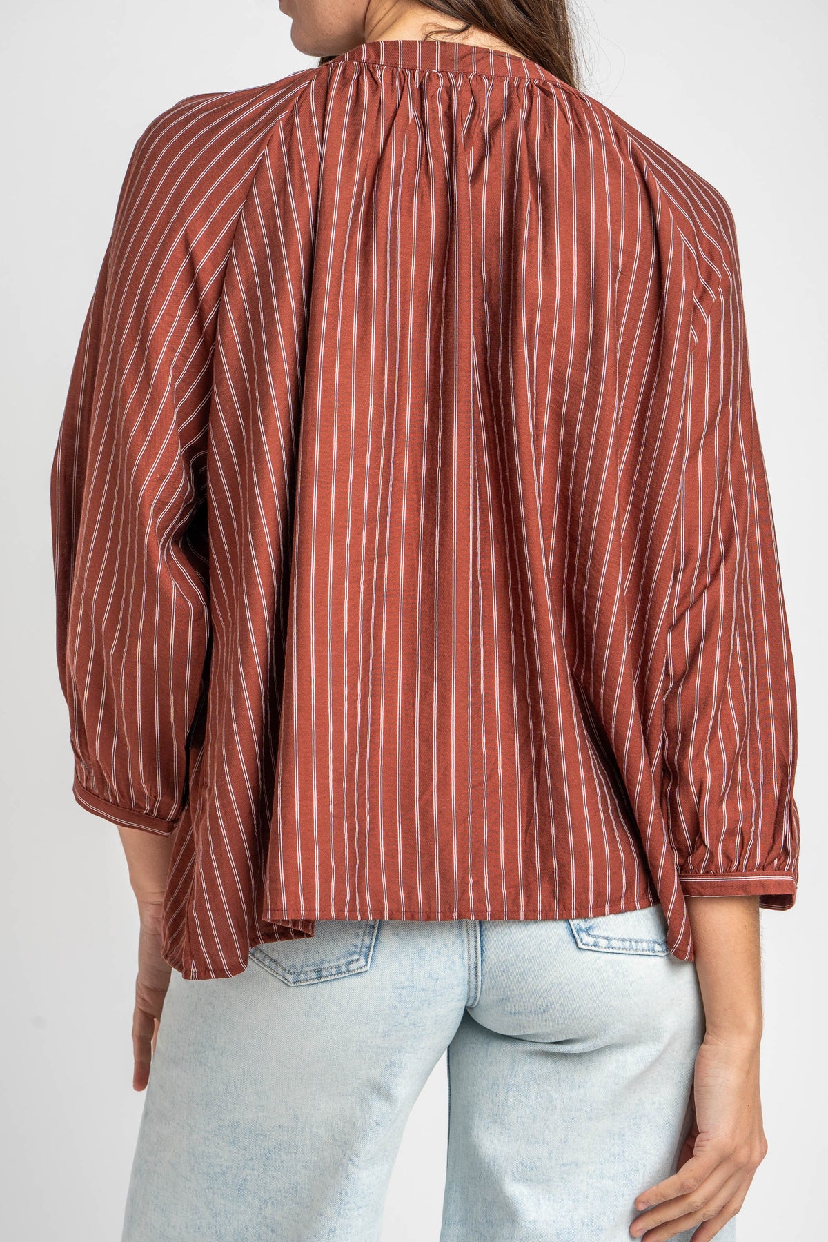Blusa Listrada - Chocolate