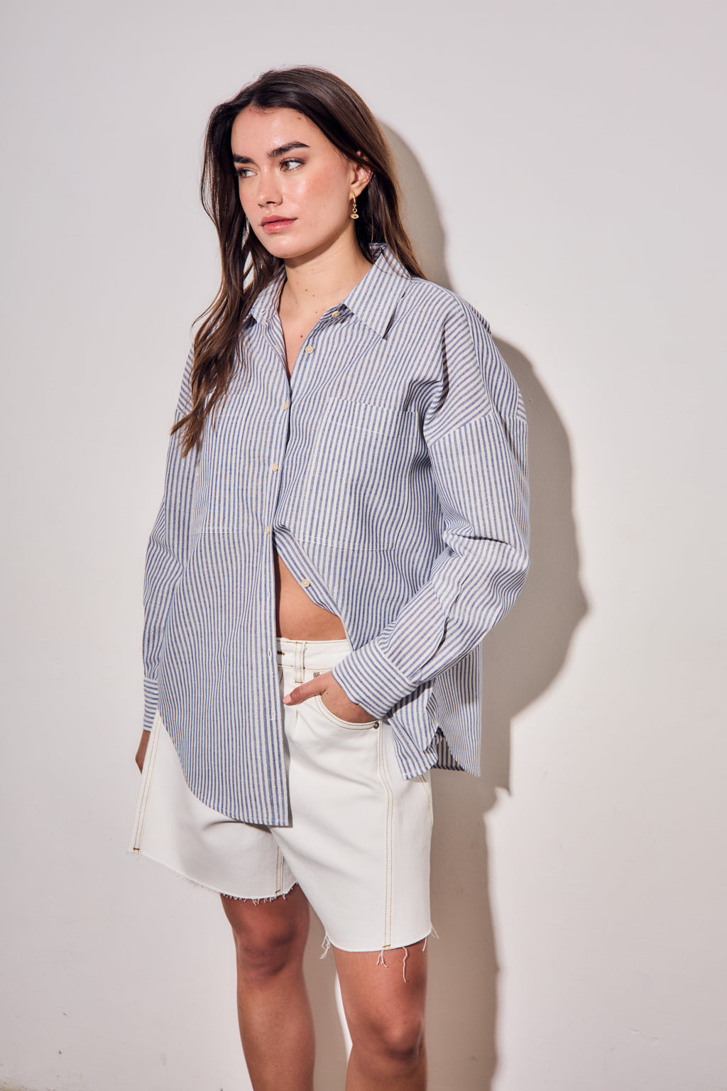 Camisa Listrada - Azul