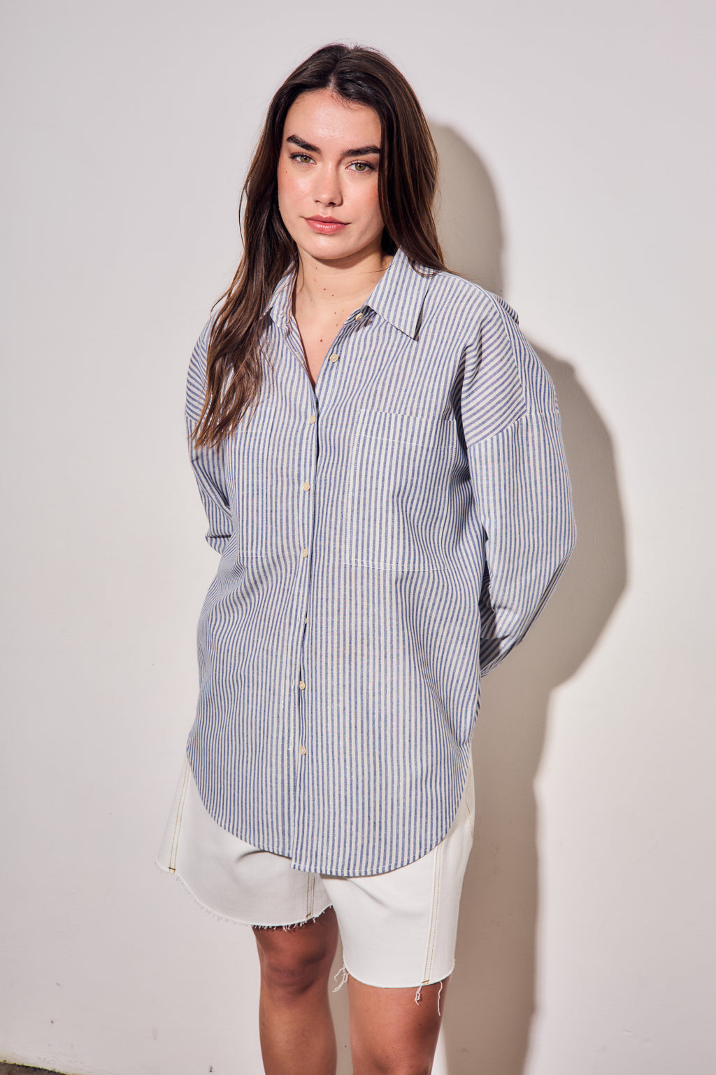 Camisa Listrada - Azul