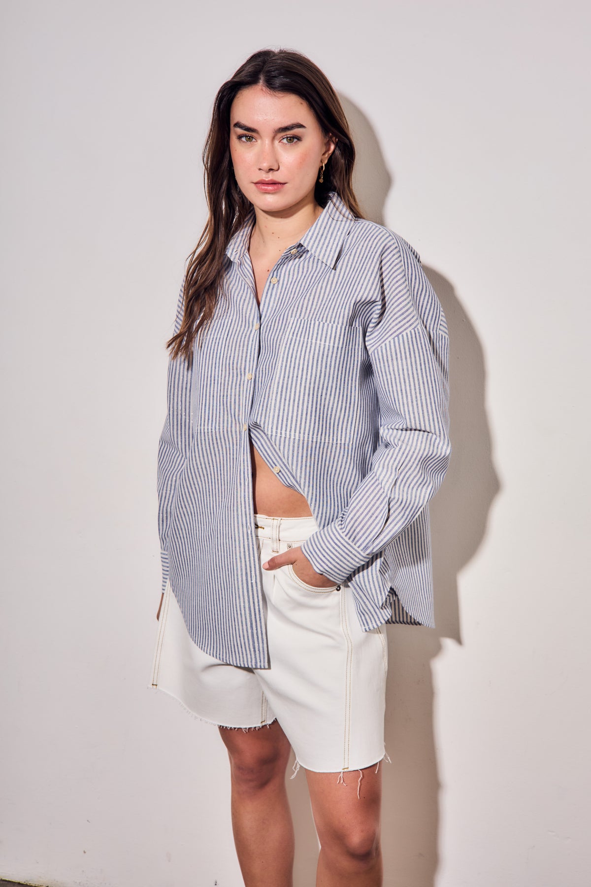 Camisa Listrada - Azul