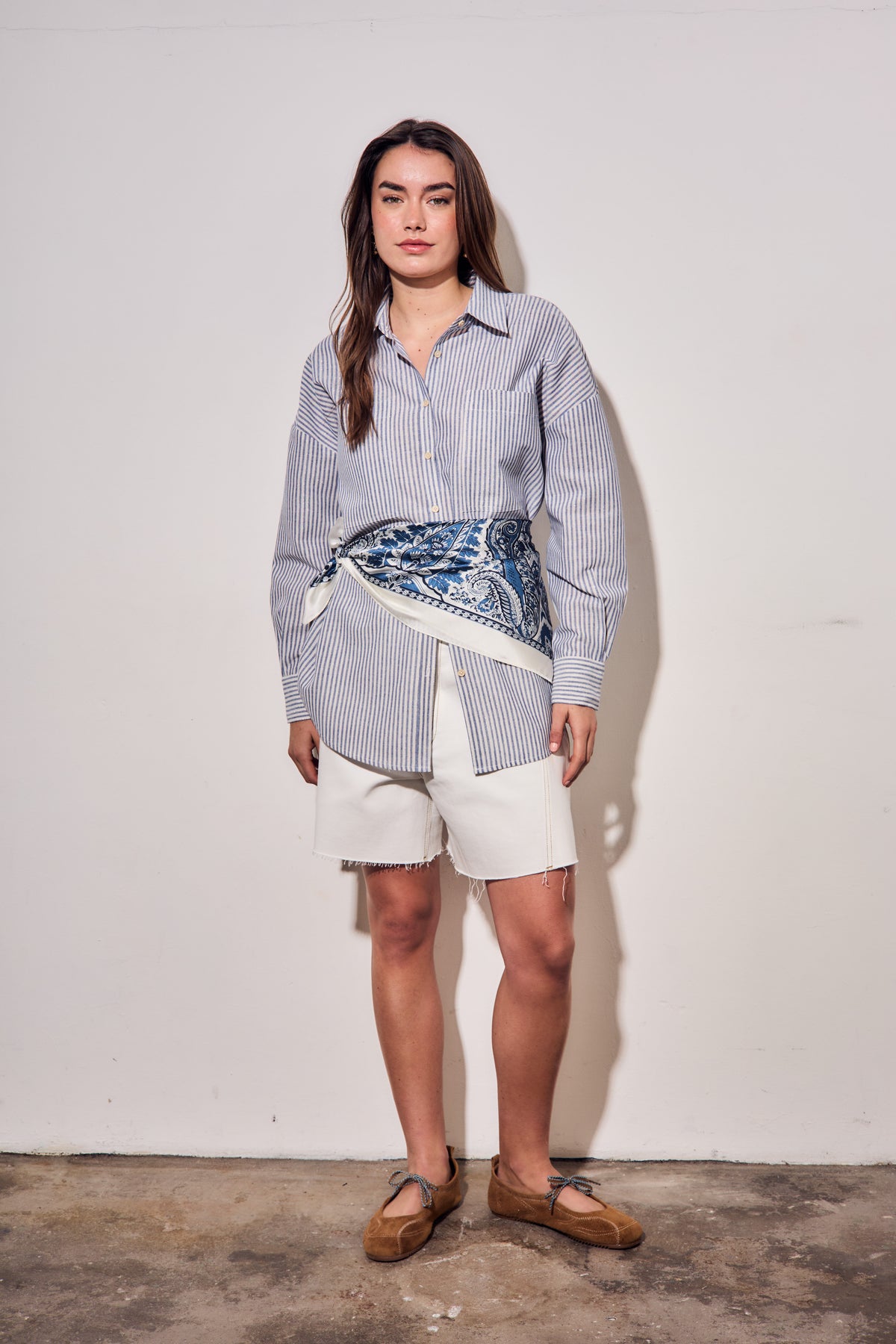 Camisa Listrada - Azul