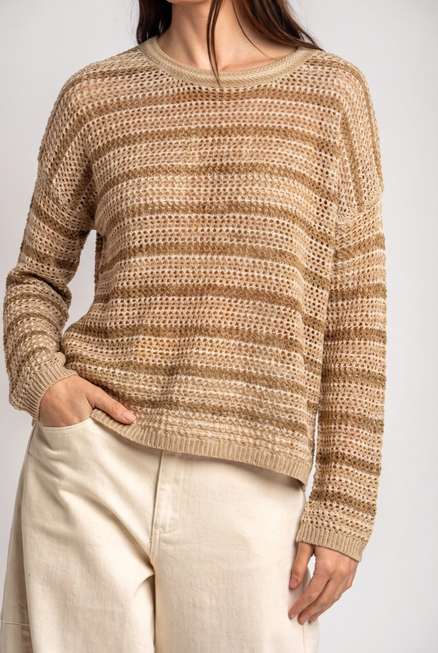 Suéter Texturizado Lurex - Areia