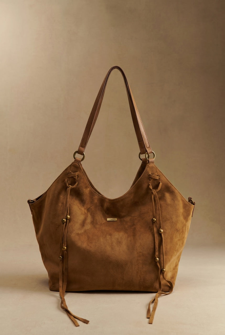 Travel Bag Camurça Vegana - Camelo