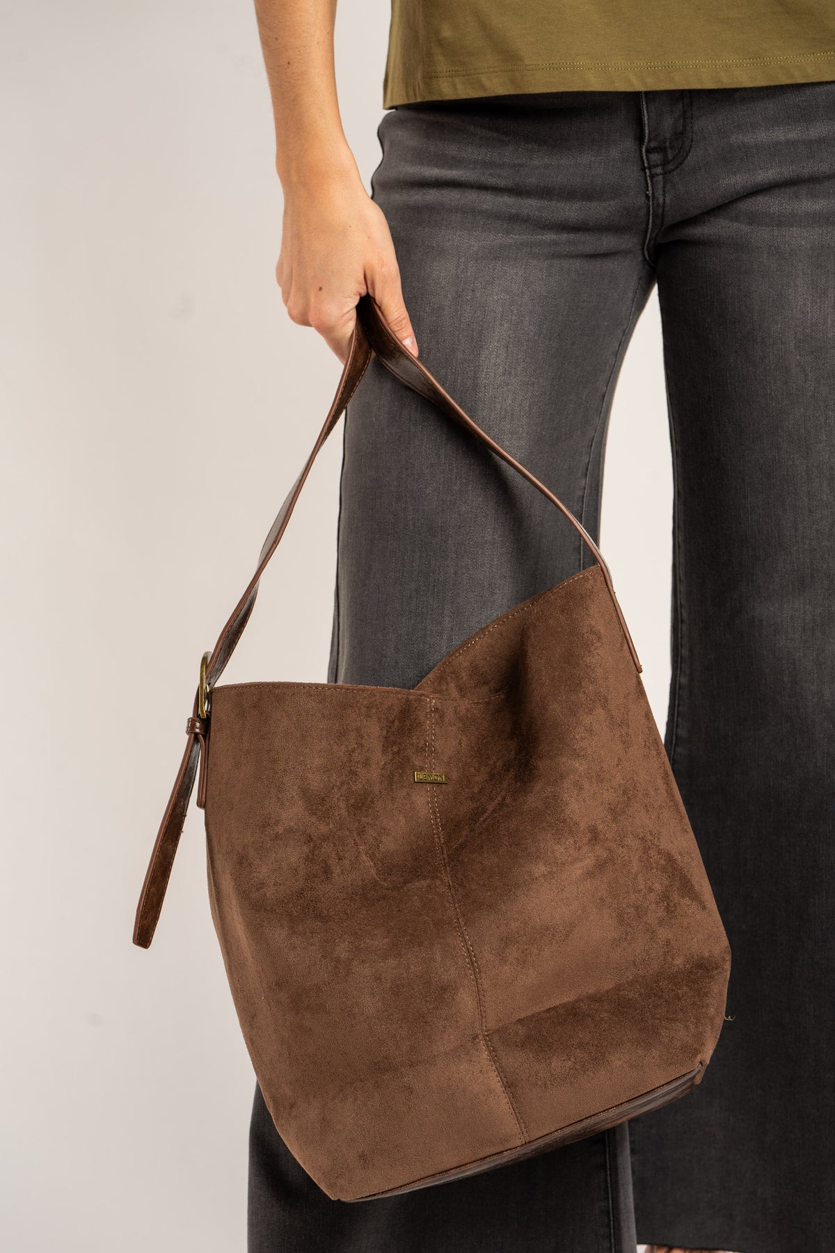 Bolsa Camurça Vegana - Chocolate