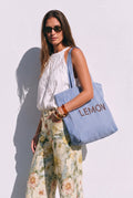 Maxi Bolsa de Algodão - Azul