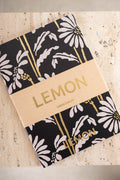 Caderno Estampa Flores - Preto