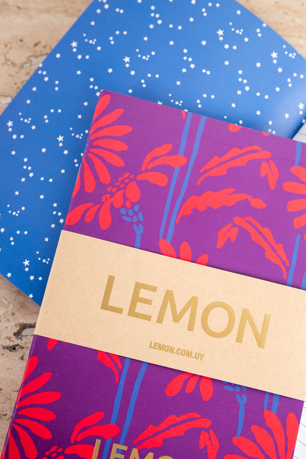 Caderno Estampa Flores - Magenta