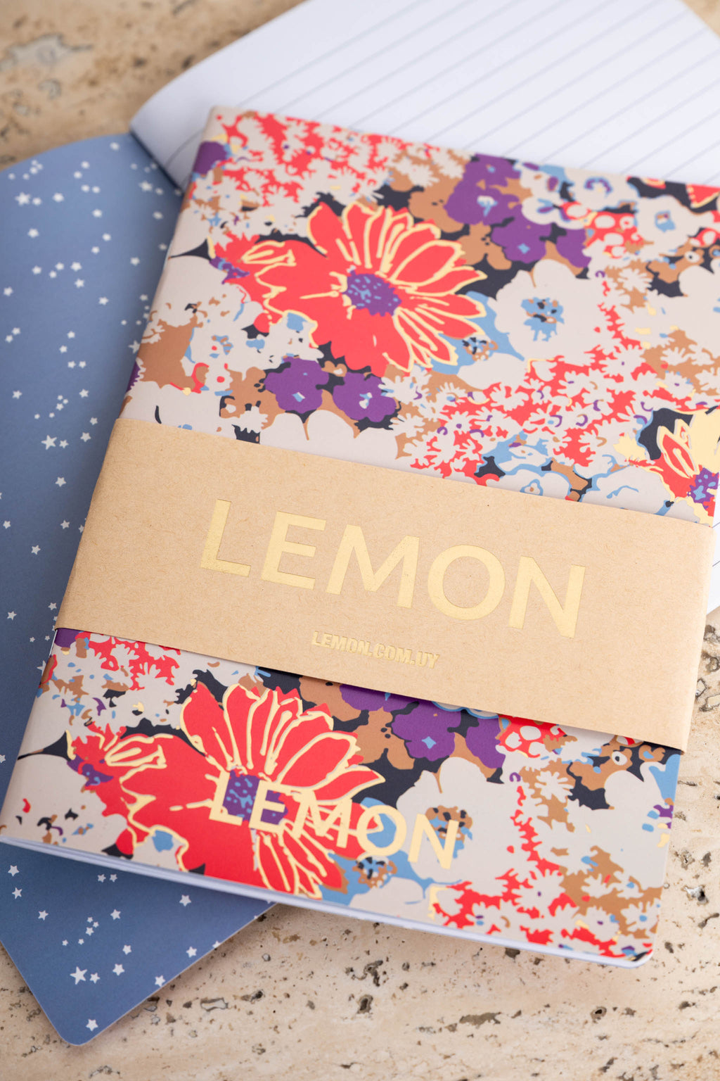 Caderno Estampa Flores - Multi