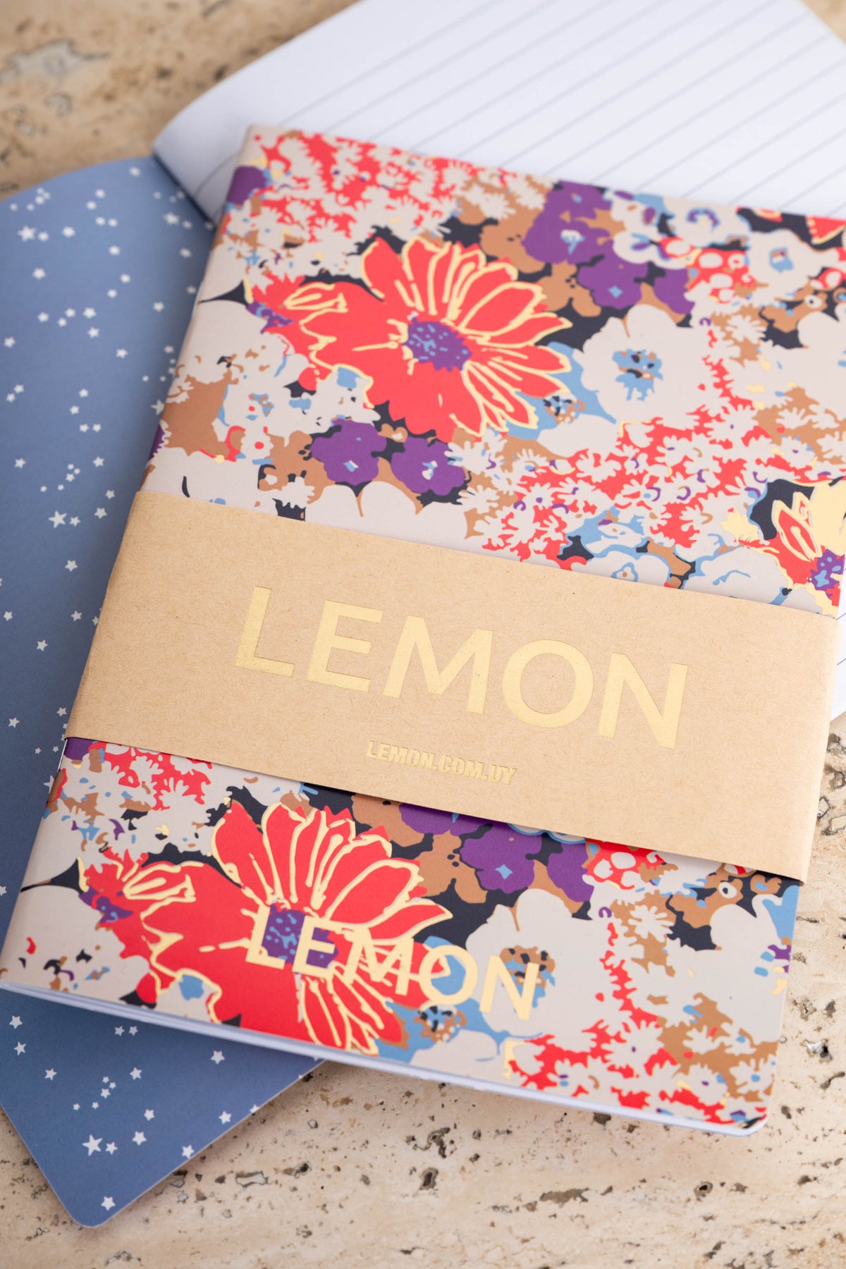 Caderno Estampa Flores - Multi