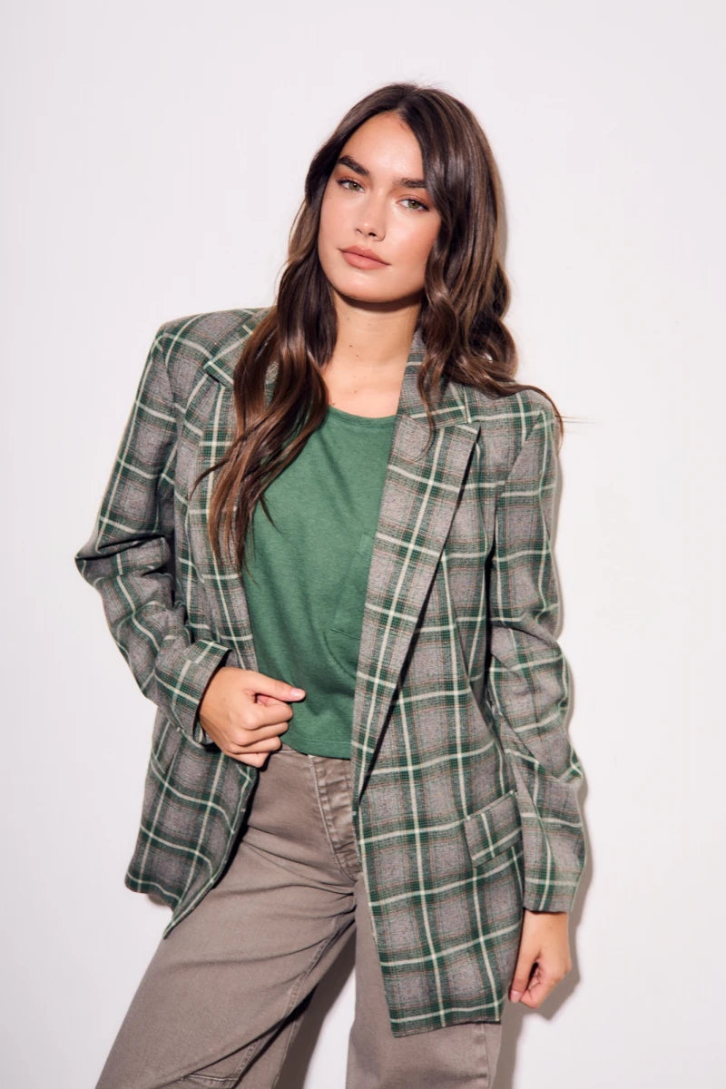 Blazer Xadrez - Verde Oliva