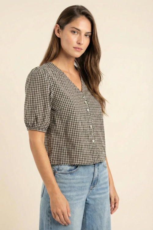 Blusa Xadrez Vichy Preta