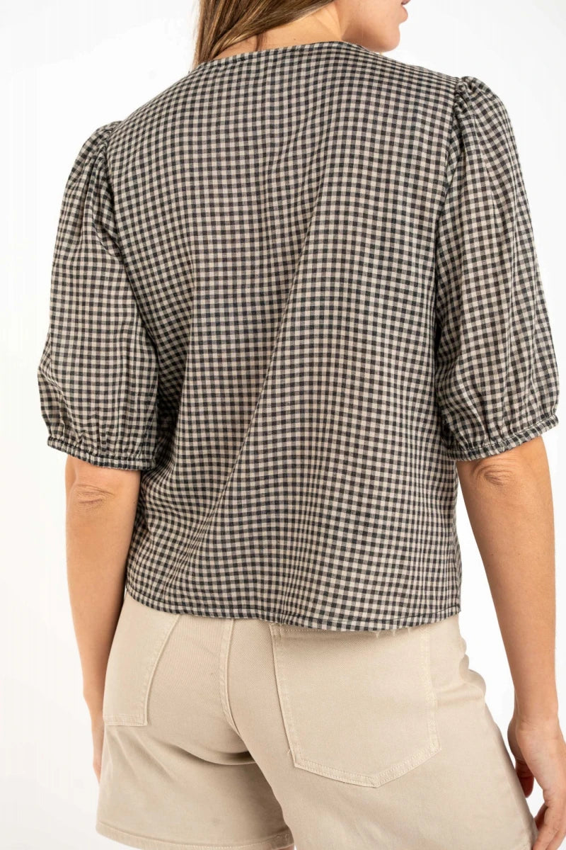 Blusa Xadrez Vichy Preta