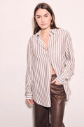 Blusa Listrada Marrom