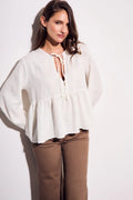 Blusa em Viscose com Bordado Pérola