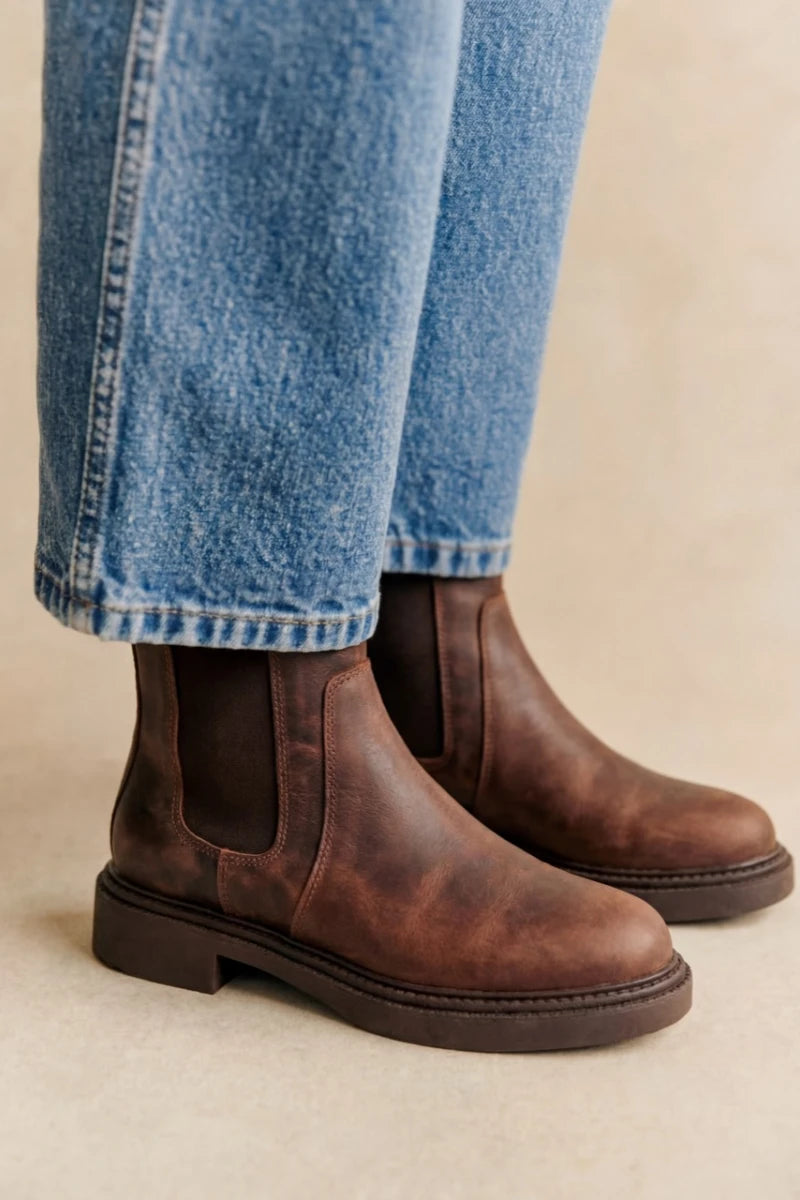 Bota de Couro Chocolate