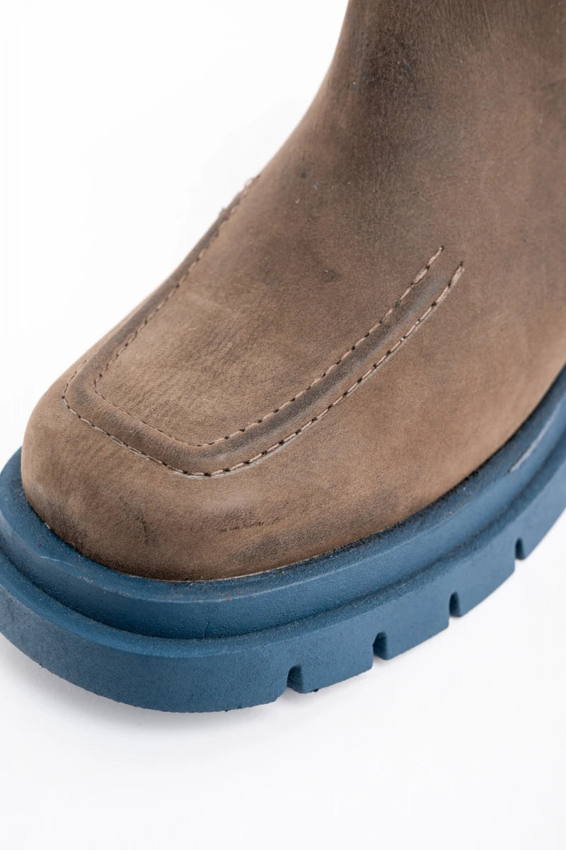Bota Couro Lavado Chocolate