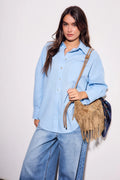 Camisa Linho Azul Claro
